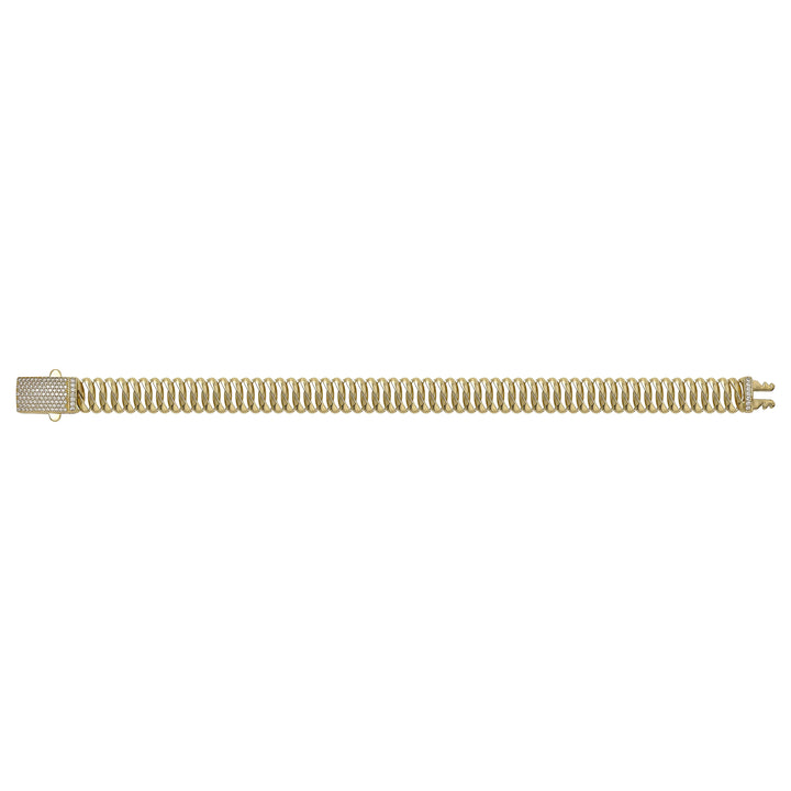 Solid gold braided bracelet, 24.52 g — shown square on a plain background.