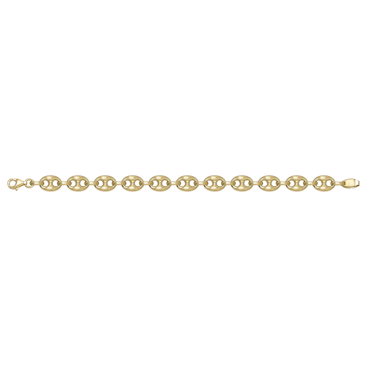 Solid gold mariner bracelet, 16.00 g — shown square on a plain background.