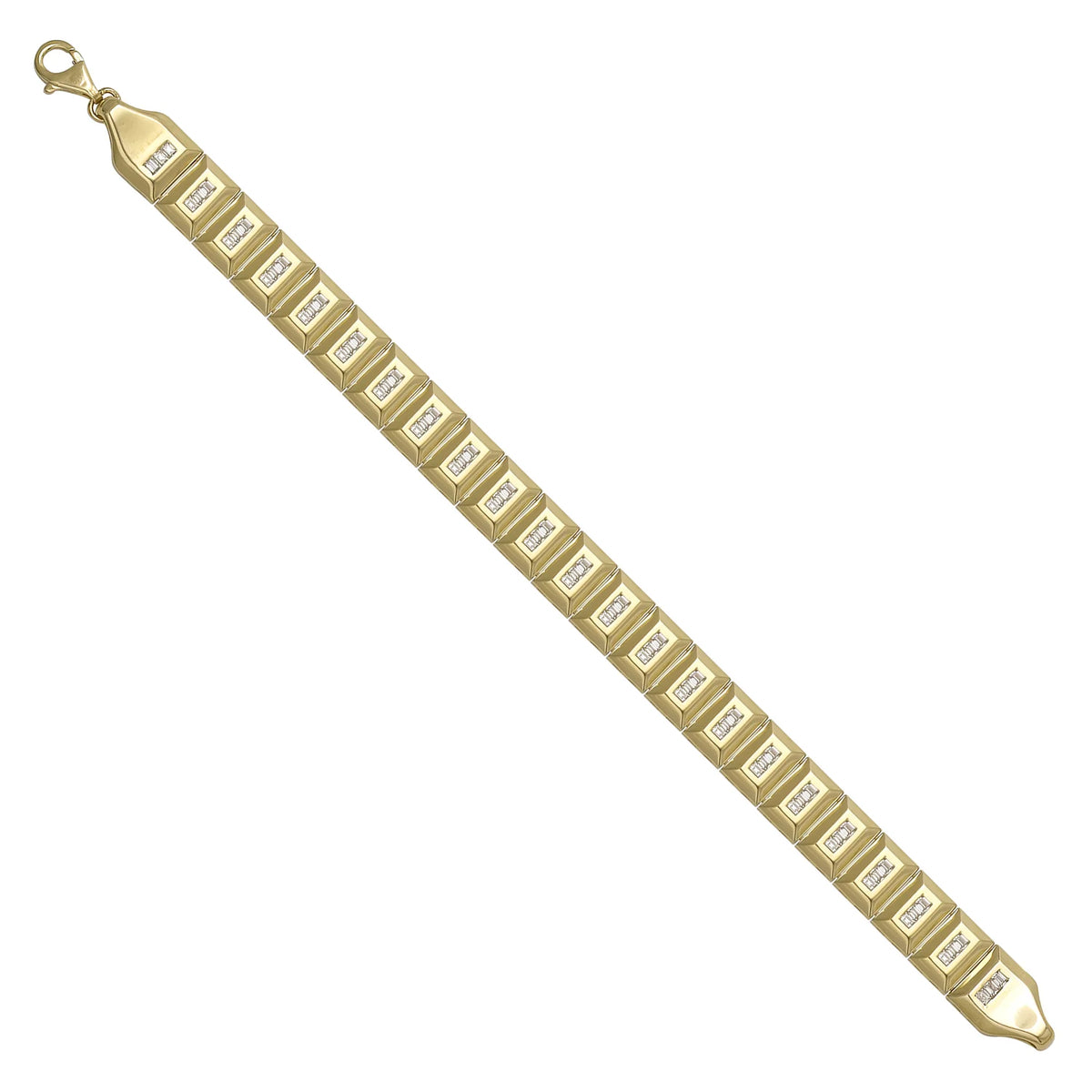 Solid gold id bracelet, 16.91 g — shown at an angle across the frame.