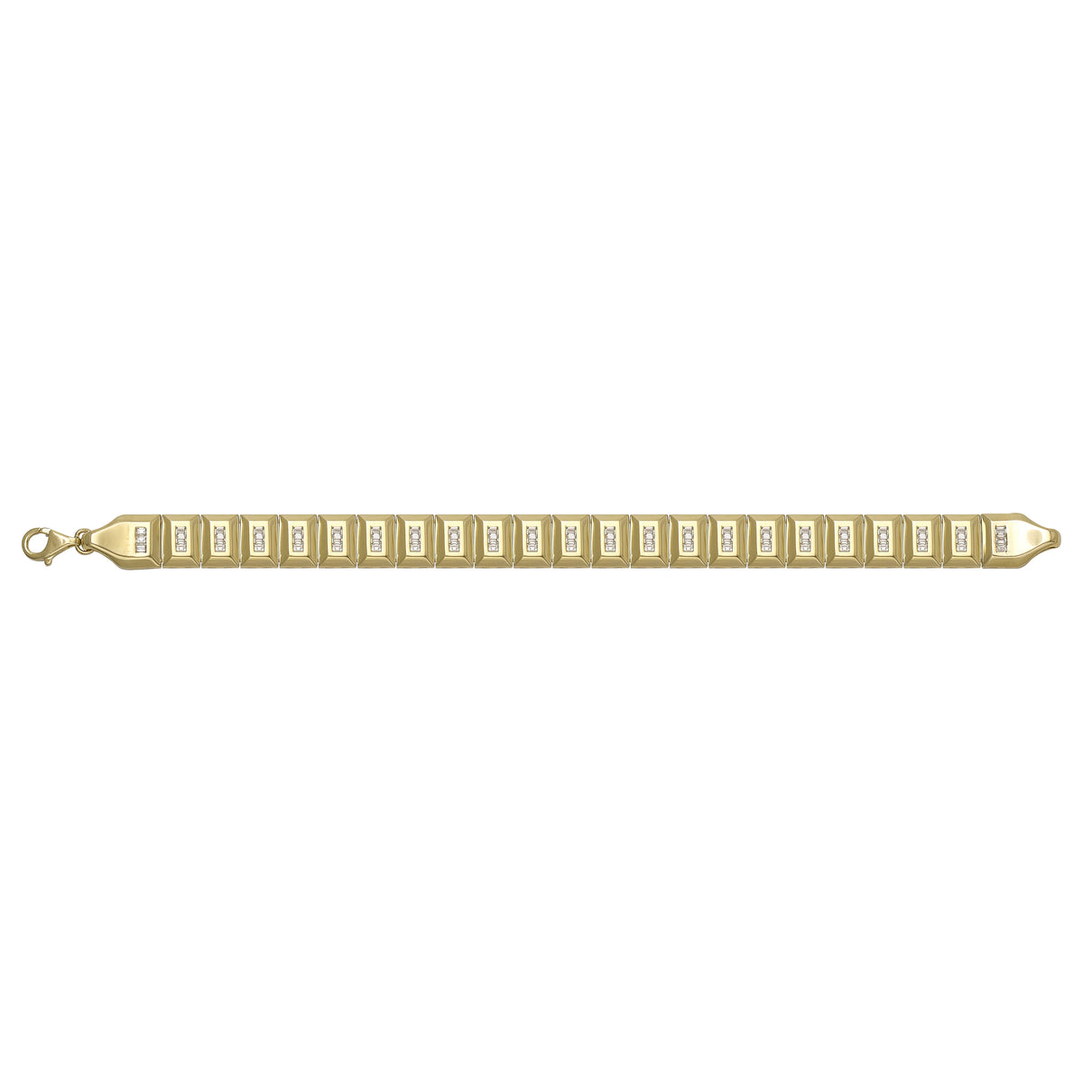 Solid gold id bracelet, 16.91 g — shown square on a plain background.