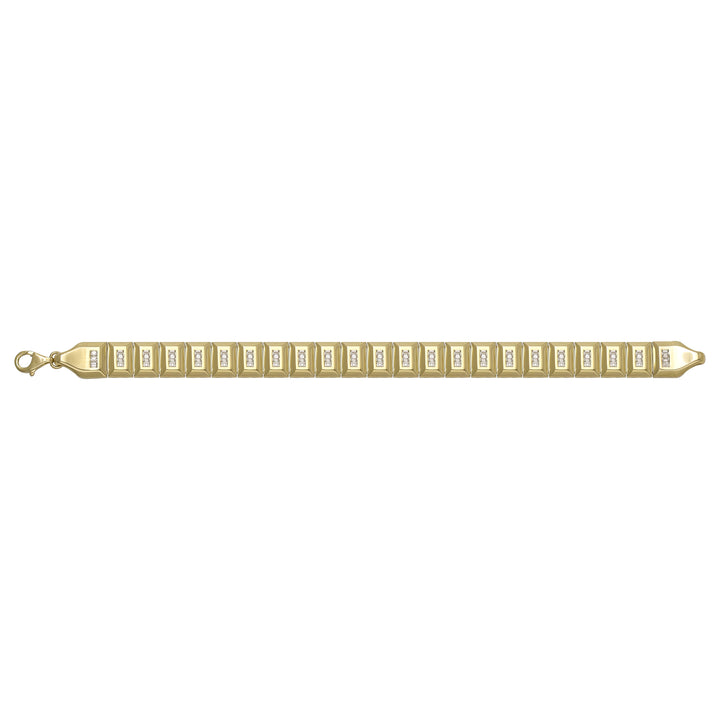 Solid gold id bracelet, 16.91 g — shown square on a plain background.