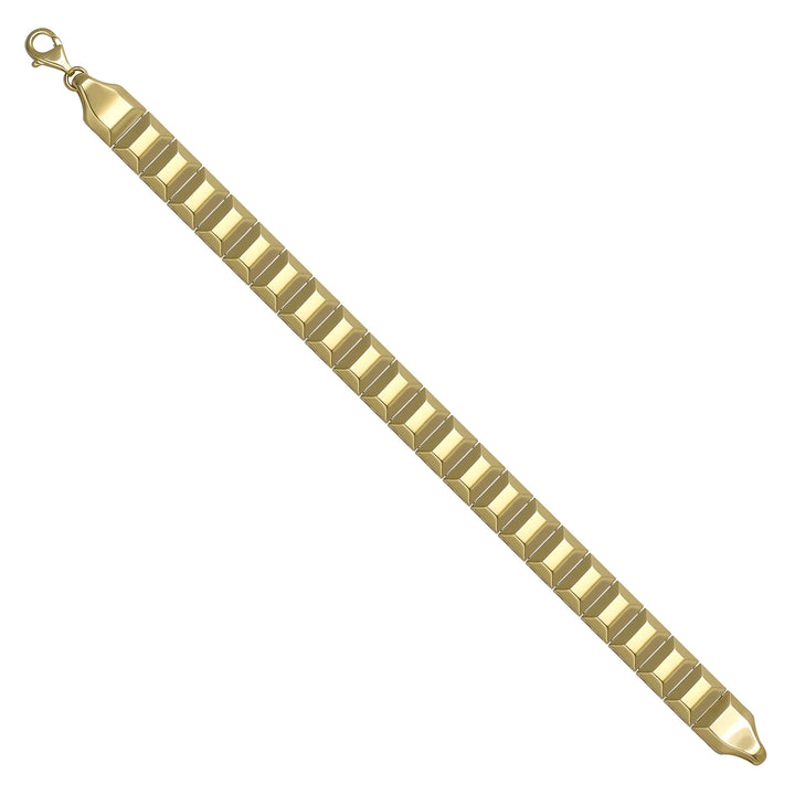Solid gold id bracelet, 12.90 g — shown at an angle across the frame.