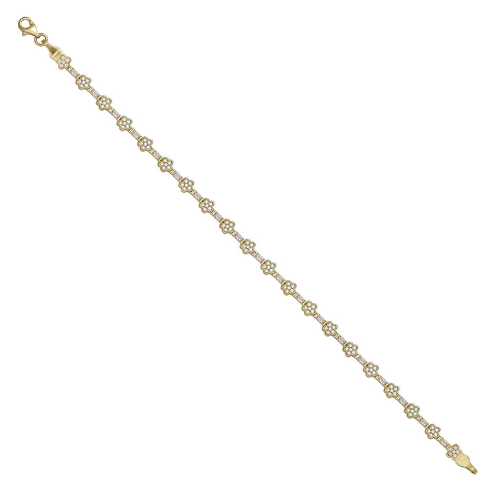 Solid gold fancy link bracelet, 6.07 g — shown at an angle across the frame.