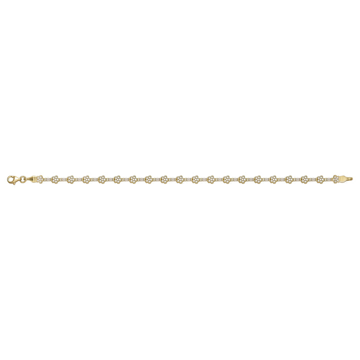 Solid gold fancy link bracelet, 6.07 g — shown square on a plain background.