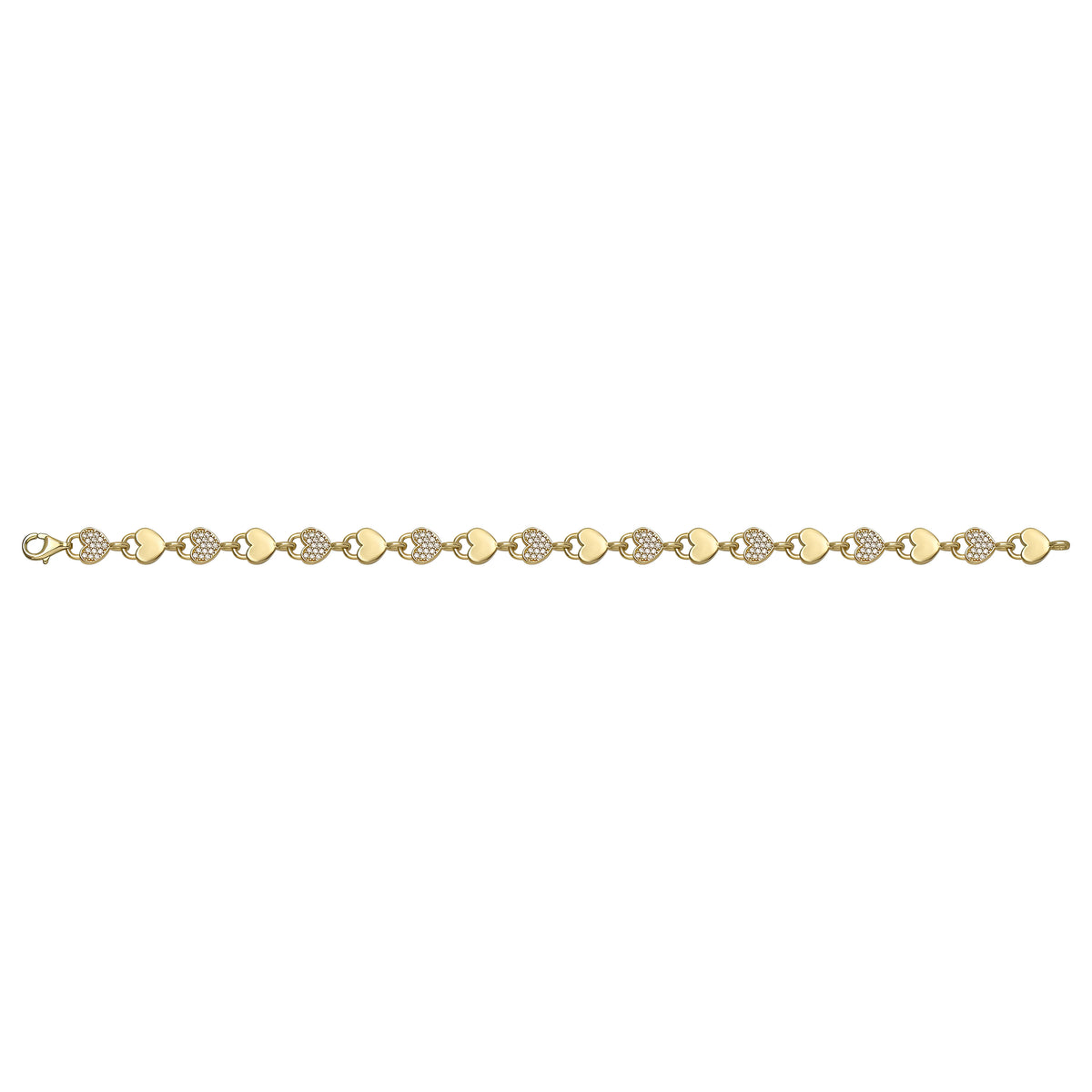 Solid gold fancy link bracelet, 7.19 g — shown square on a plain background.