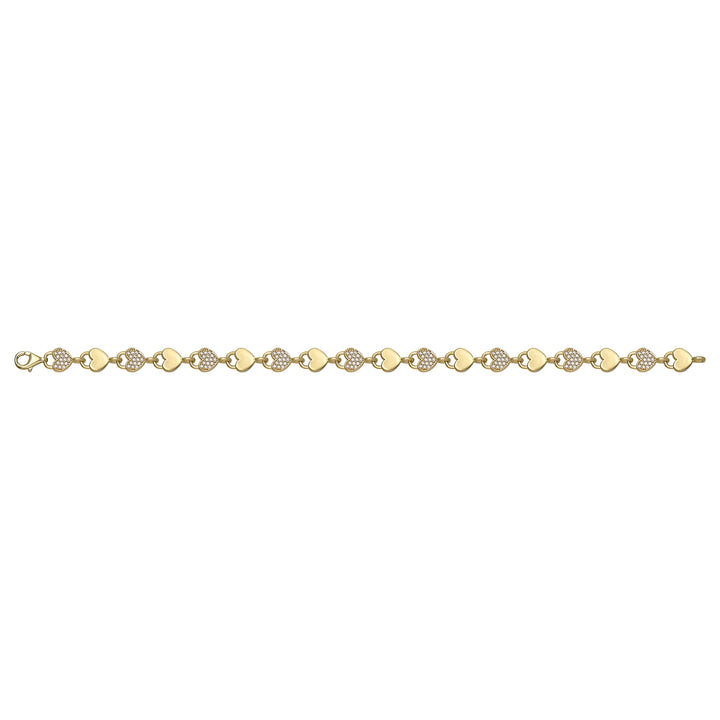 Solid gold fancy link bracelet, 7.19 g — shown square on a plain background.