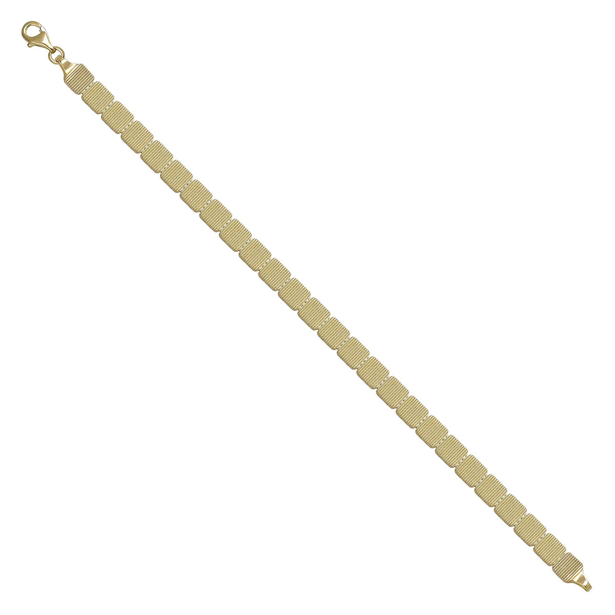 Solid gold id bracelet, 9.68 g — shown at an angle across the frame.