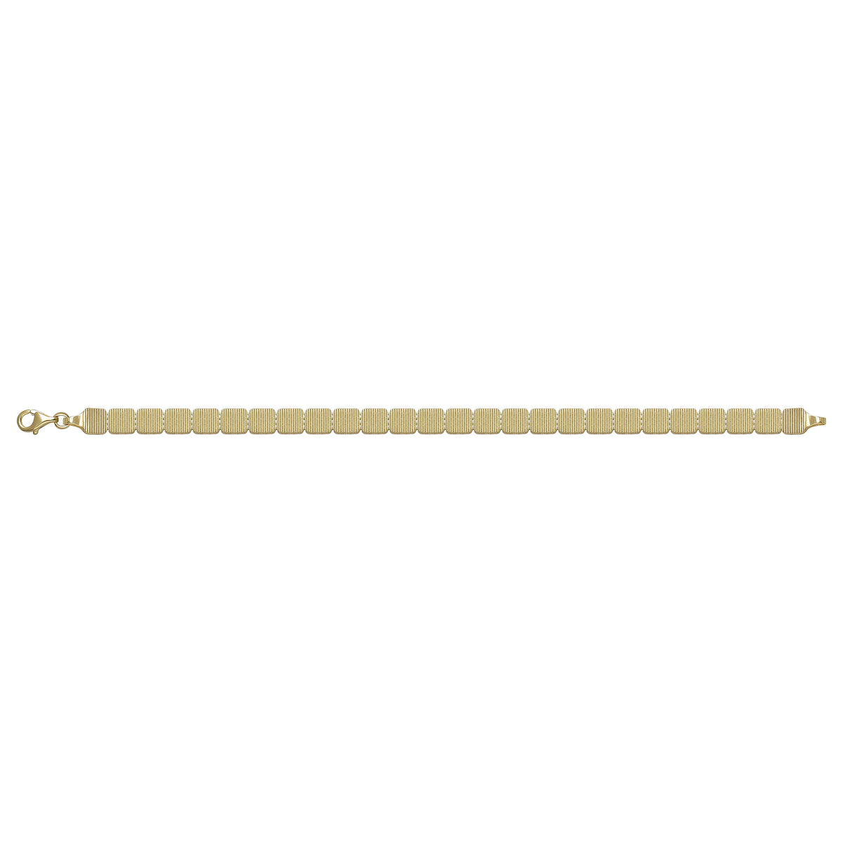 Solid gold id bracelet, 9.68 g — shown square on a plain background.