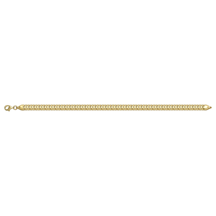 Solid gold braided bracelet, 12.57 g — shown square on a plain background.
