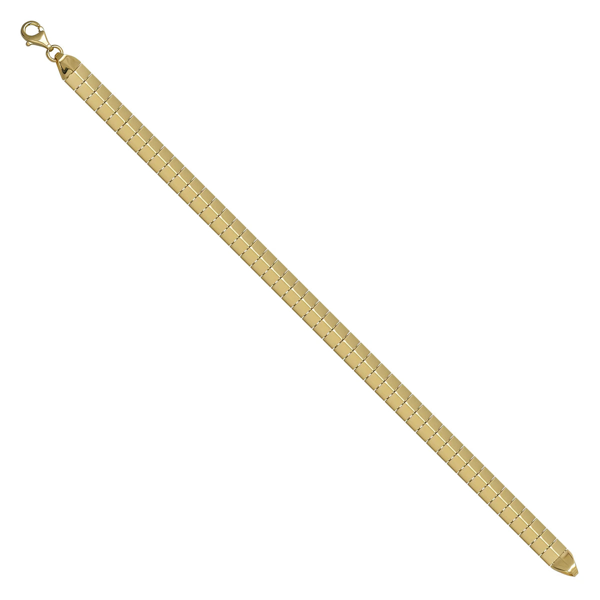 Solid gold id bracelet, 11.65 g — shown at an angle across the frame.