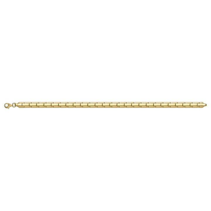 Solid gold brick link bracelet, 8.55 g — shown square on a plain background.