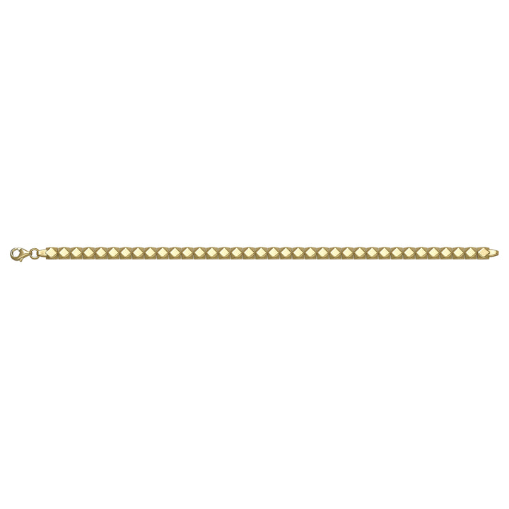 Solid gold fancy link bracelet, 7.75 g — shown square on a plain background.