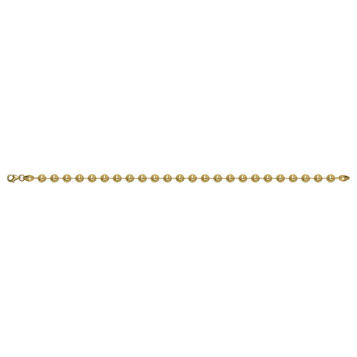 Solid gold bead bracelet, 7.00 g — shown square on a plain background.