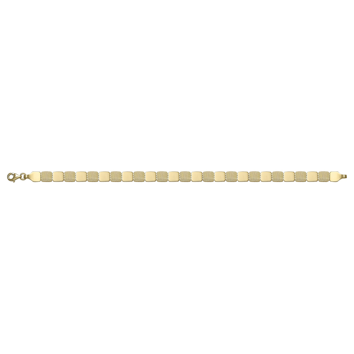 Solid gold id bracelet, 8.76 g — shown square on a plain background.