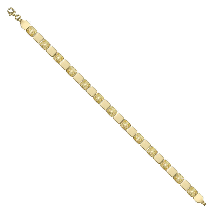 Solid gold id bracelet, 9.20 g — shown at an angle across the frame.