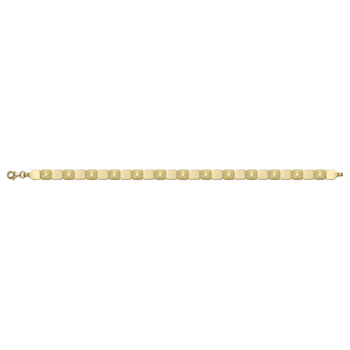 Solid gold id bracelet, 9.20 g — shown square on a plain background.