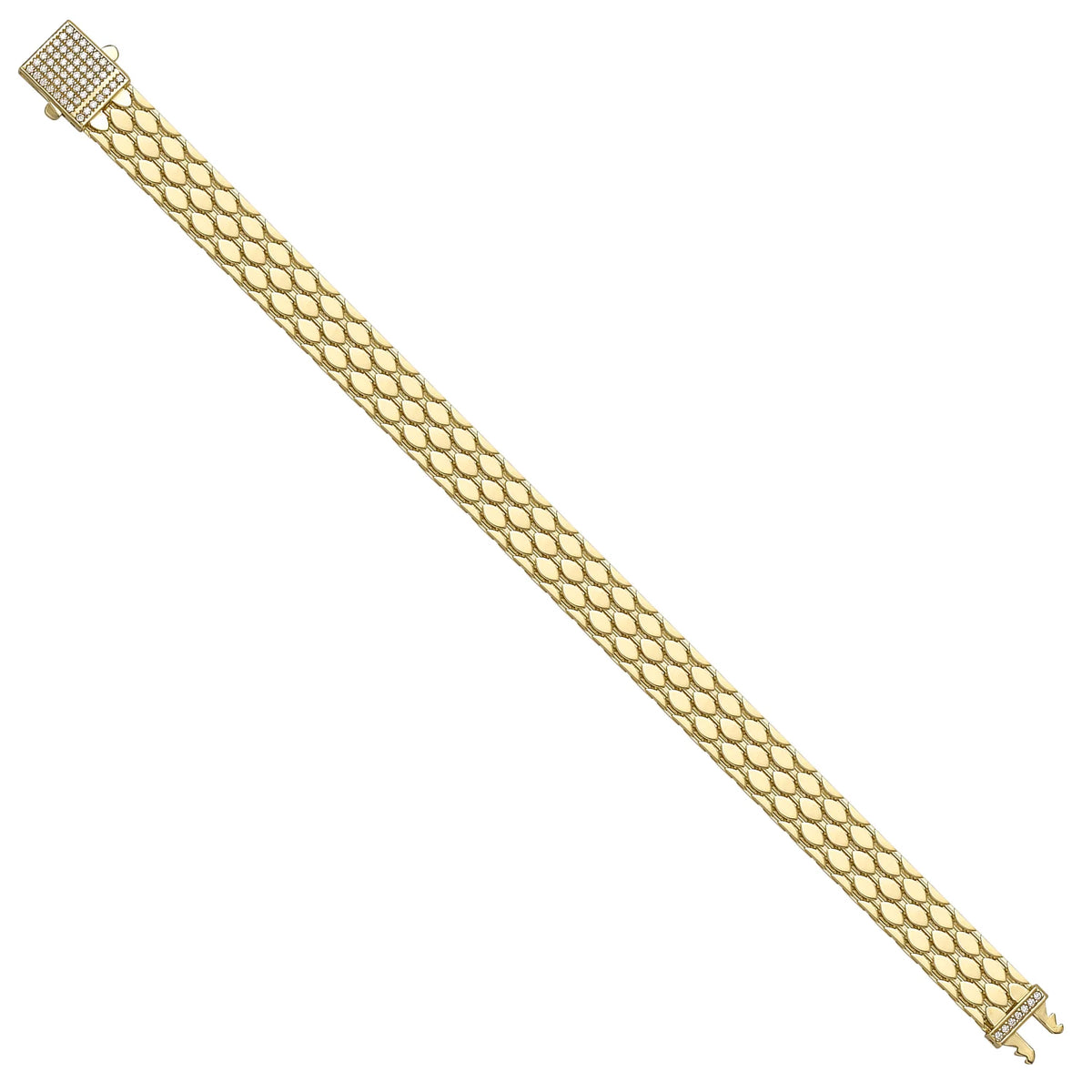 Solid gold braided bracelet, 11.92 g — shown at an angle across the frame.