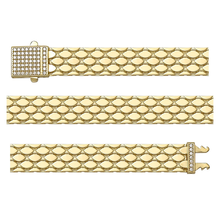 Solid gold braided bracelet, 11.92 g — shown in three rows across the frame.
