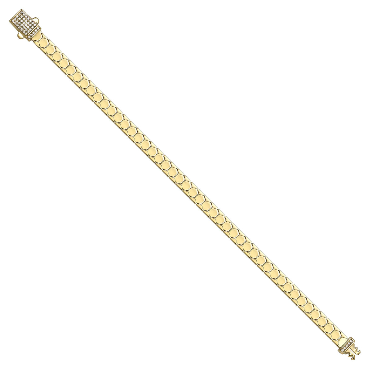 Solid gold id bracelet, 7.82 g — shown at an angle across the frame.