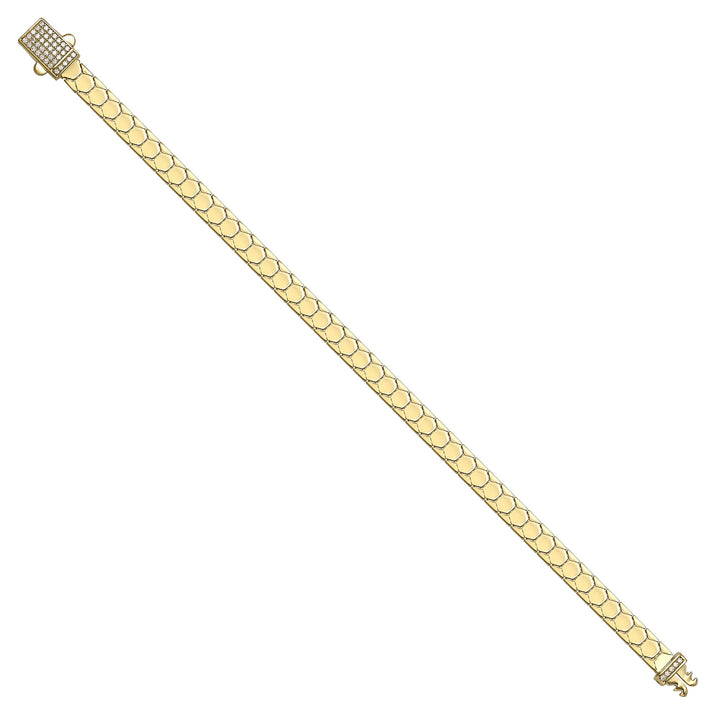 Solid gold id bracelet, 7.82 g — shown at an angle across the frame.