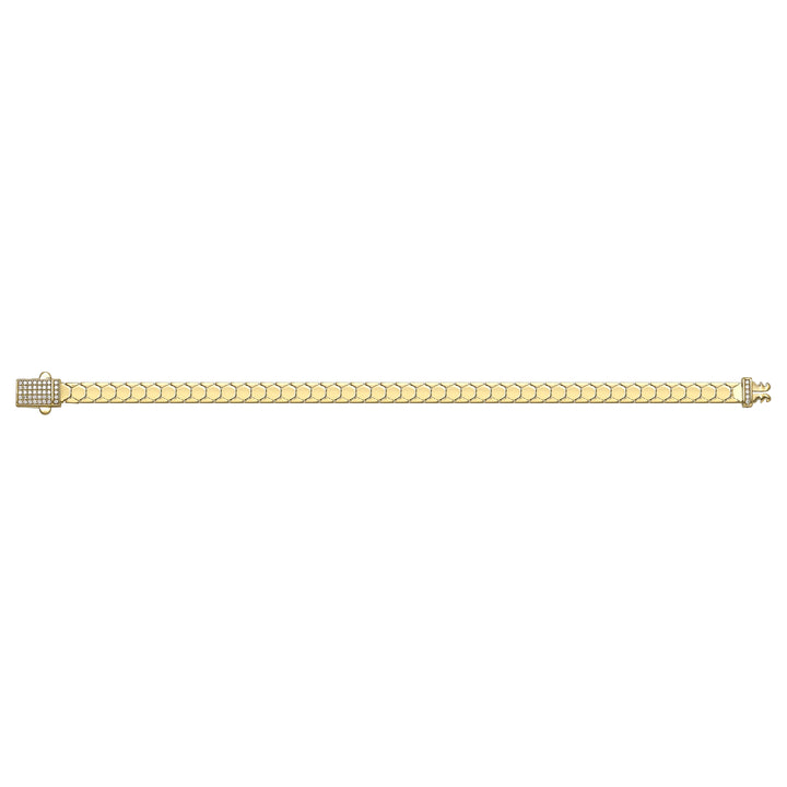 Solid gold id bracelet, 7.82 g — shown square on a plain background.
