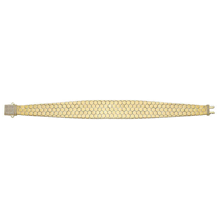 Solid gold honeycomb bracelet, 20.17 g — shown square on a plain background.