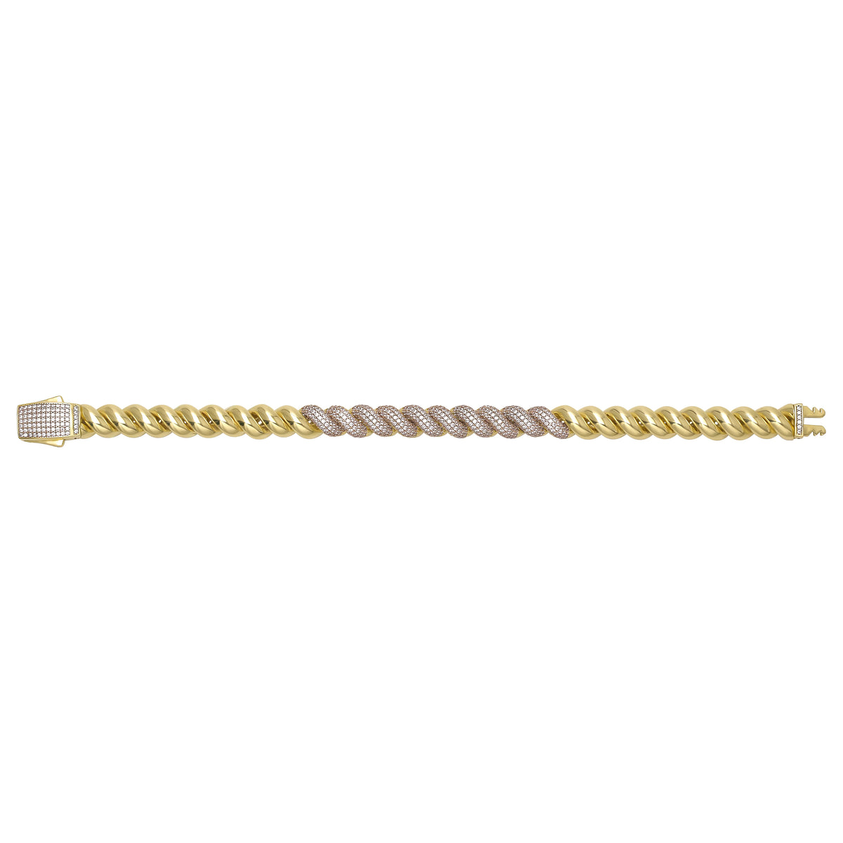 Solid gold curb bracelet, 20.41 g — shown square on a plain background.
