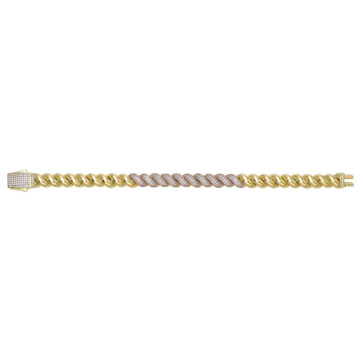 Solid gold curb bracelet, 20.41 g — shown square on a plain background.