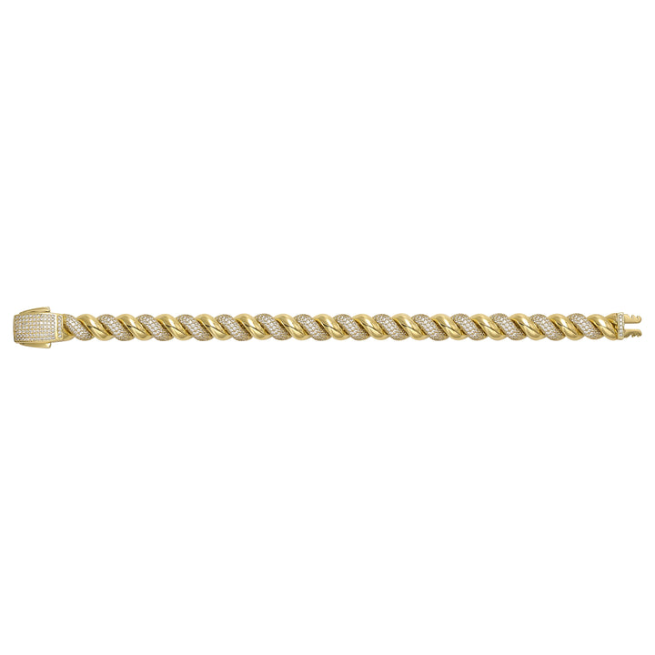 Solid gold curb bracelet, 21.53 g — shown square on a plain background.