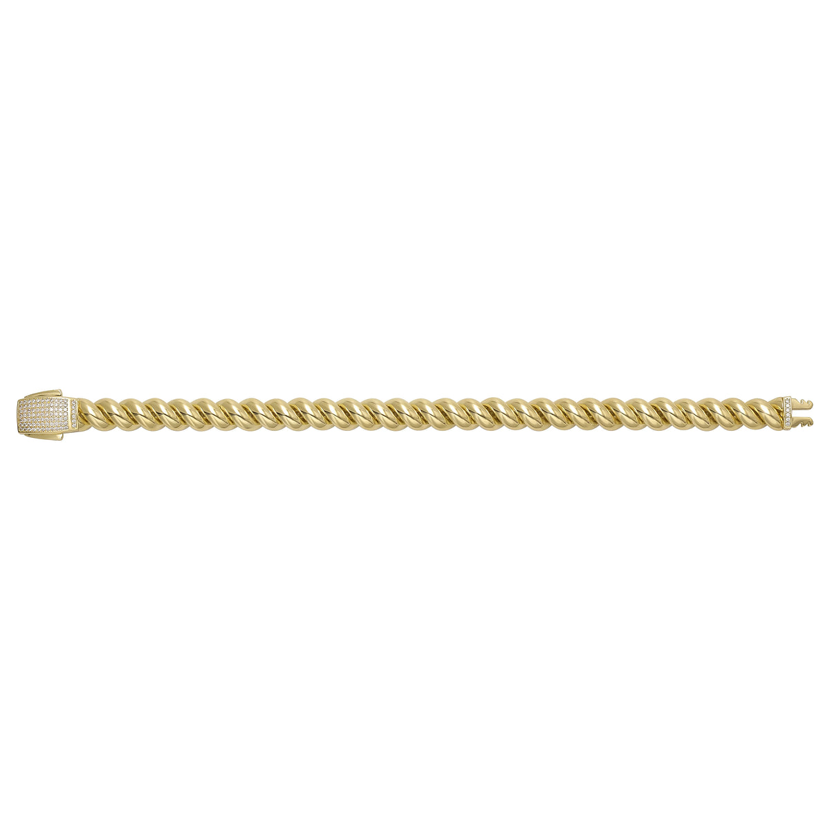 Solid gold curb bracelet, 18.64 g — shown square on a plain background.