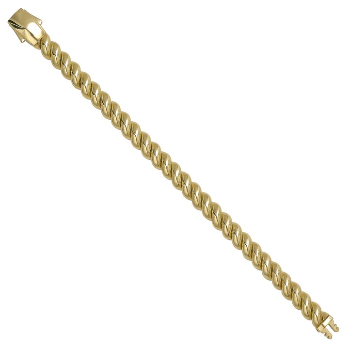 Solid gold curb bracelet, 18.32 g — shown at an angle across the frame.