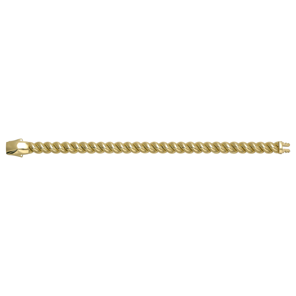 Solid gold curb bracelet, 18.32 g — shown square on a plain background.