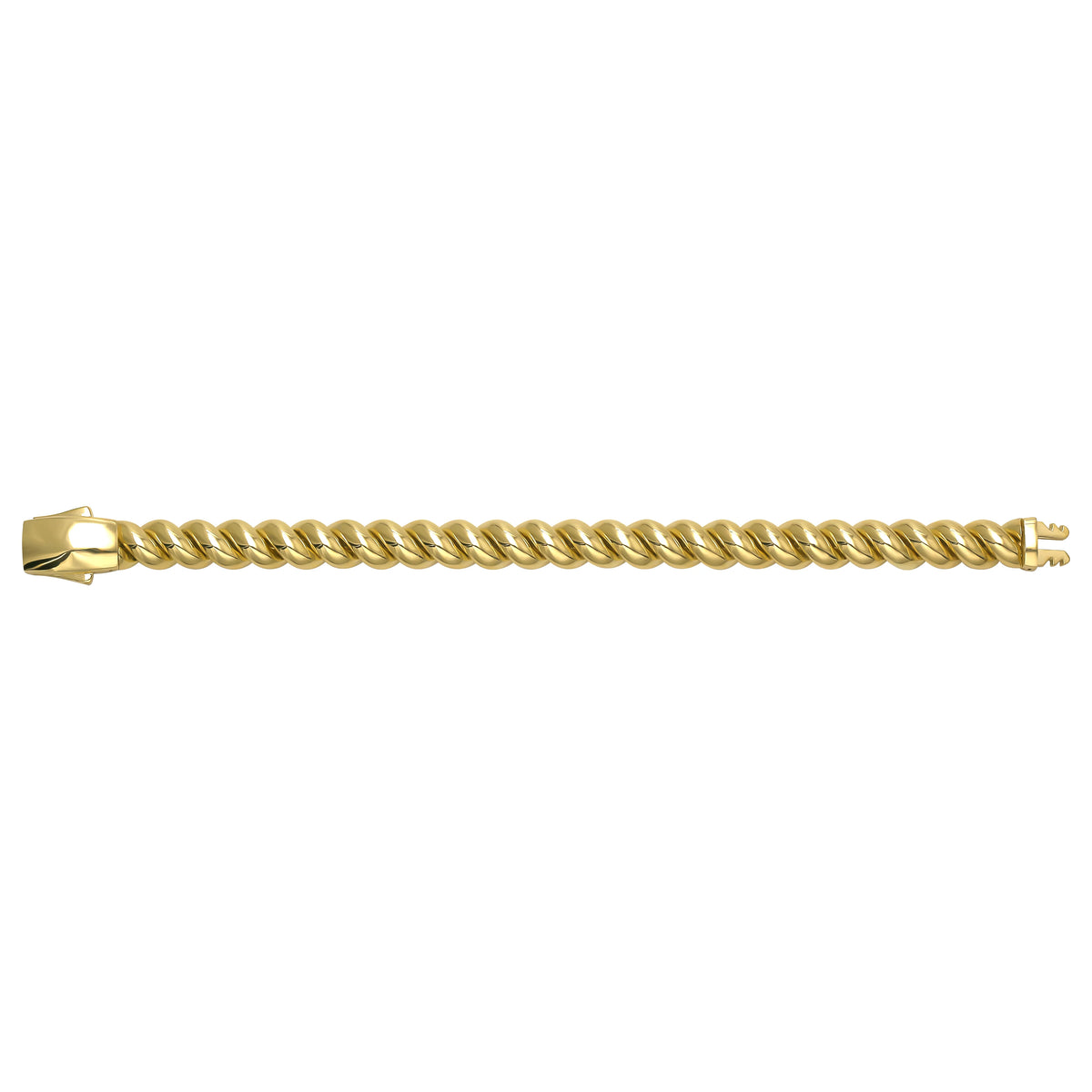 Solid gold curb bracelet, 28.57 g — shown square on a plain background.