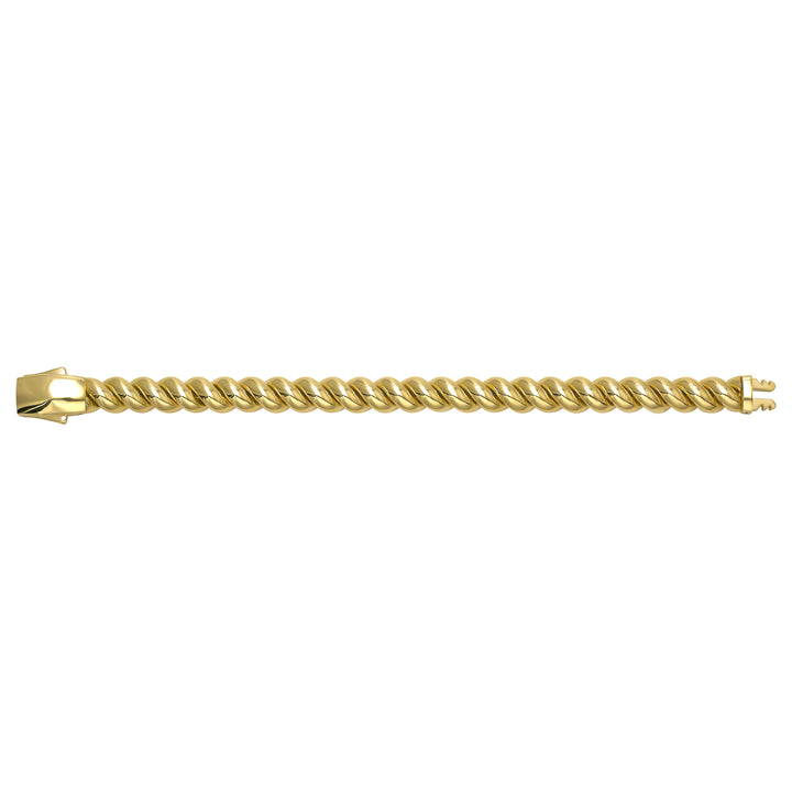 Solid gold curb bracelet, 28.57 g — shown square on a plain background.