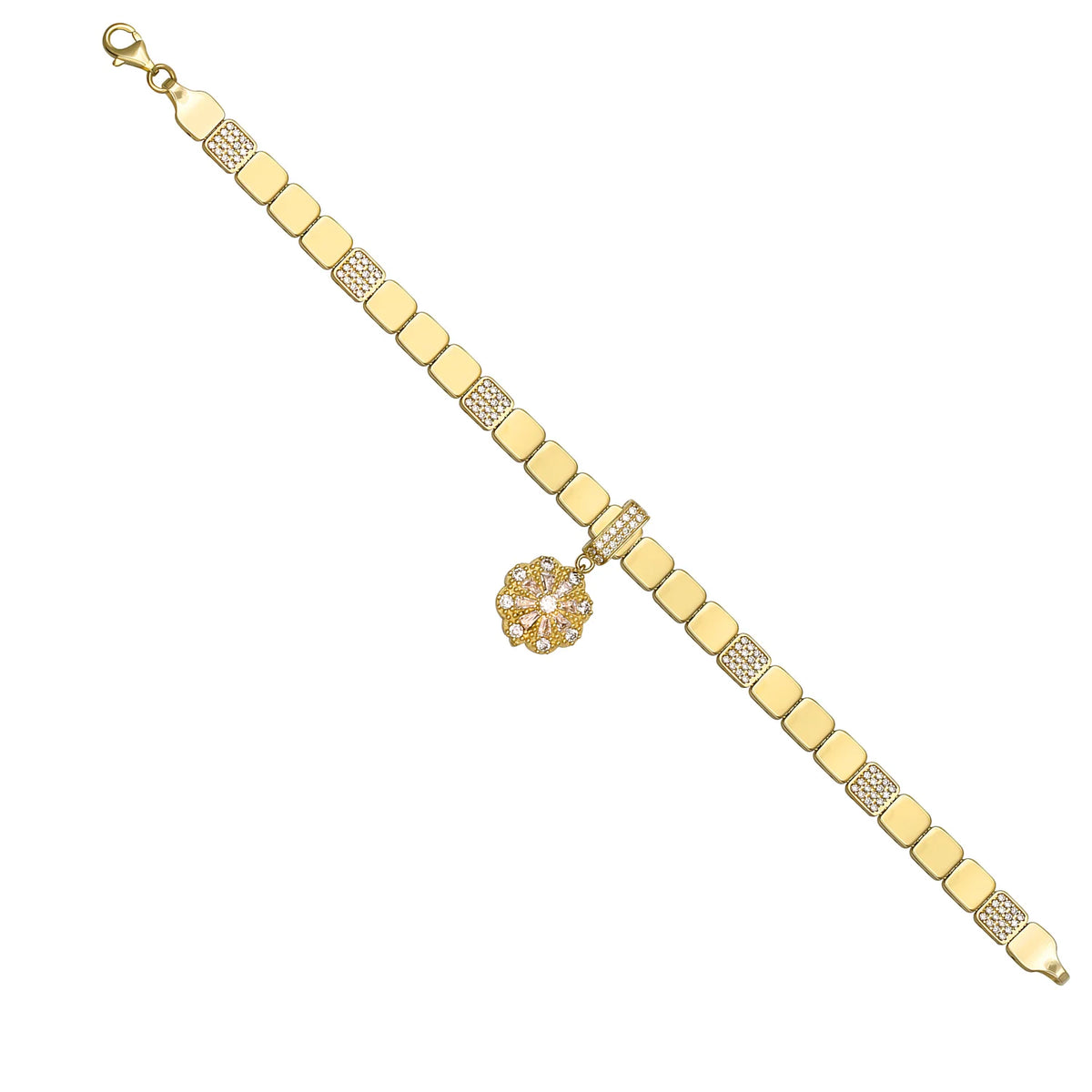 Solid gold id bracelet, 13.42 g — shown at an angle across the frame.