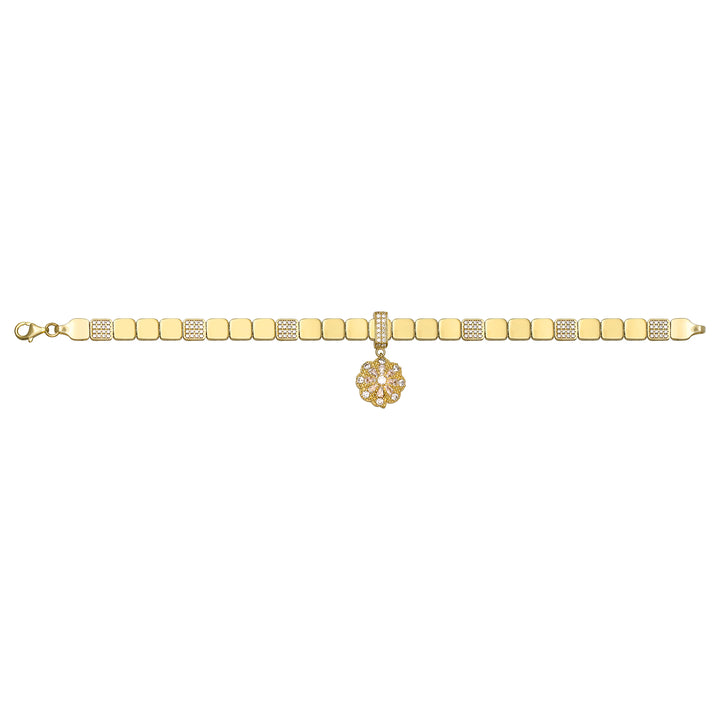 Solid gold id bracelet, 13.42 g — shown square on a plain background.
