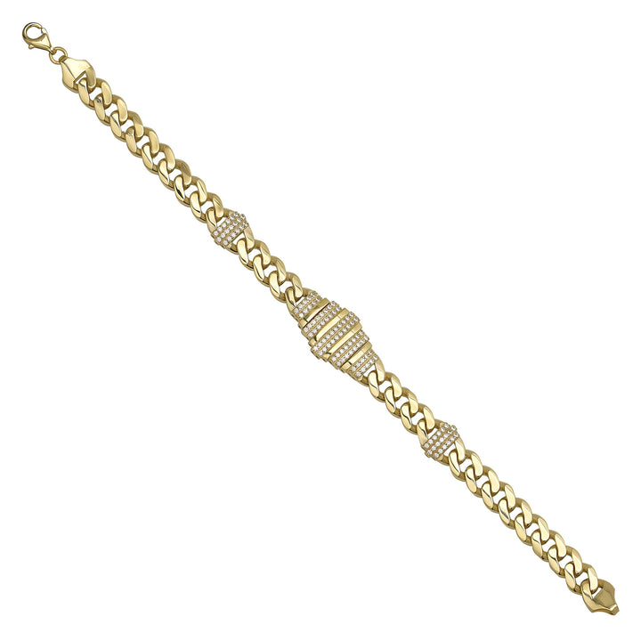 Solid gold curb bracelet, 10.46 g — shown at an angle across the frame.