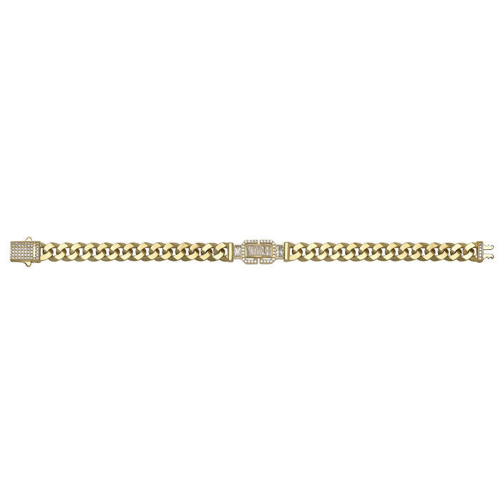 Solid gold curb bracelet, 14.67 g — shown square on a plain background.