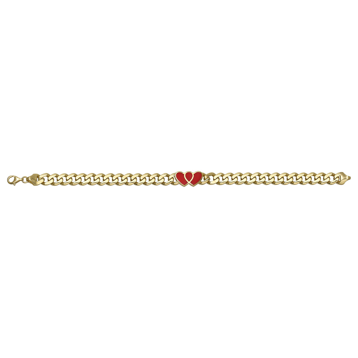 Solid gold curb bracelet, 8.05 g — shown square on a plain background.