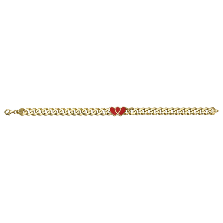 Solid gold curb bracelet, 8.05 g — shown square on a plain background.