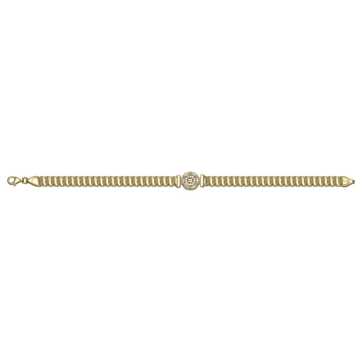 Solid gold braided bracelet, 11.80 g — shown square on a plain background.