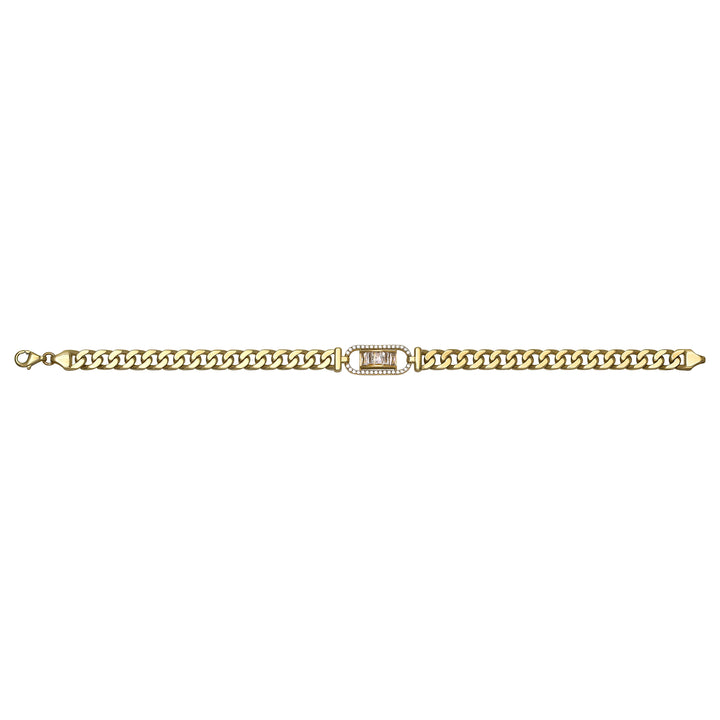 Solid gold curb bracelet, 10.85 g — shown square on a plain background.