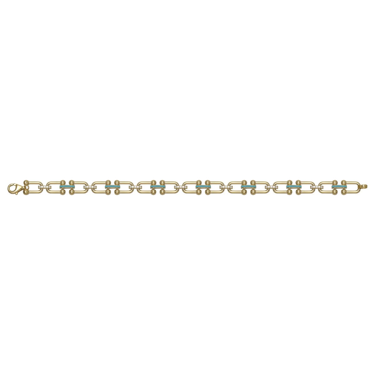Solid gold fancy link bracelet, 8.95 g — shown square on a plain background.