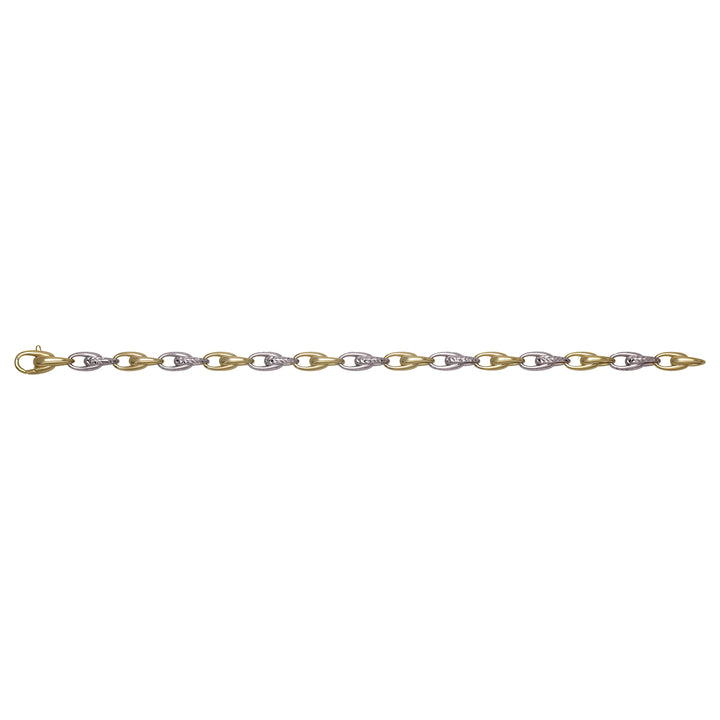 Solid gold fancy link bracelet, 8.95 g — shown square on a plain background.