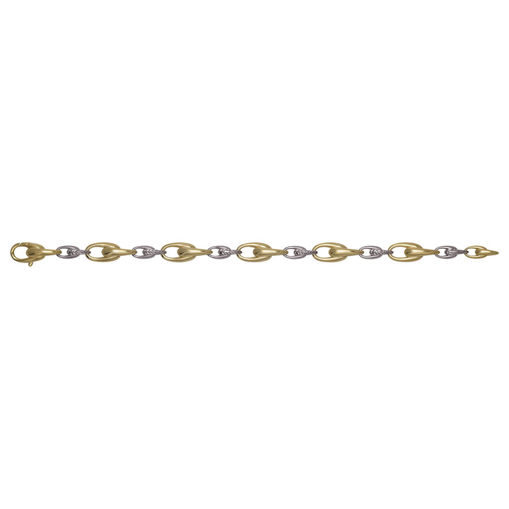 Solid gold fancy link bracelet, 11.76 g — shown square on a plain background.