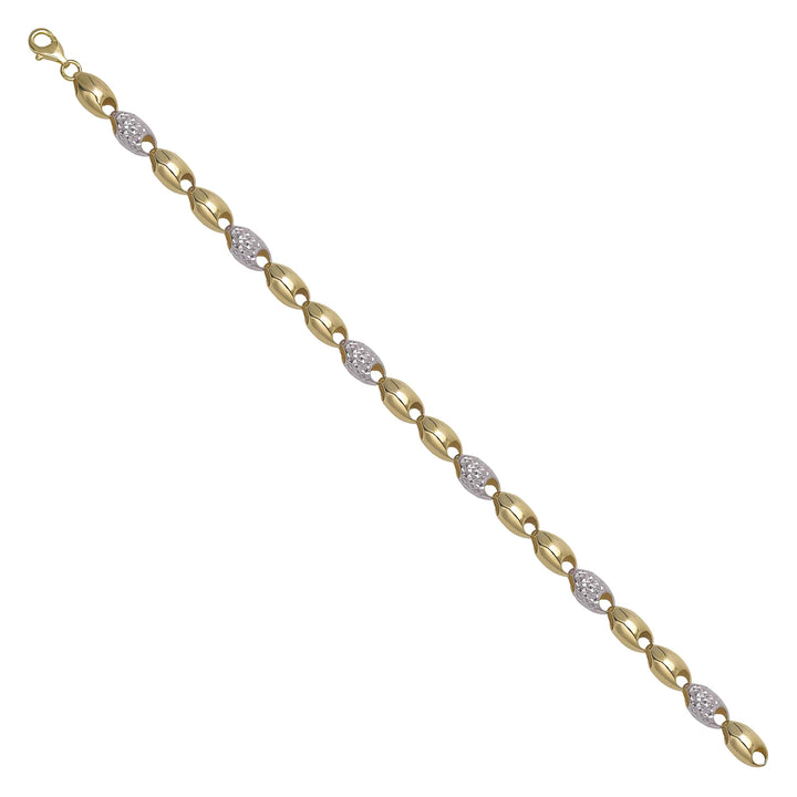 Solid gold mariner bracelet, 6.65 g — shown at an angle across the frame.