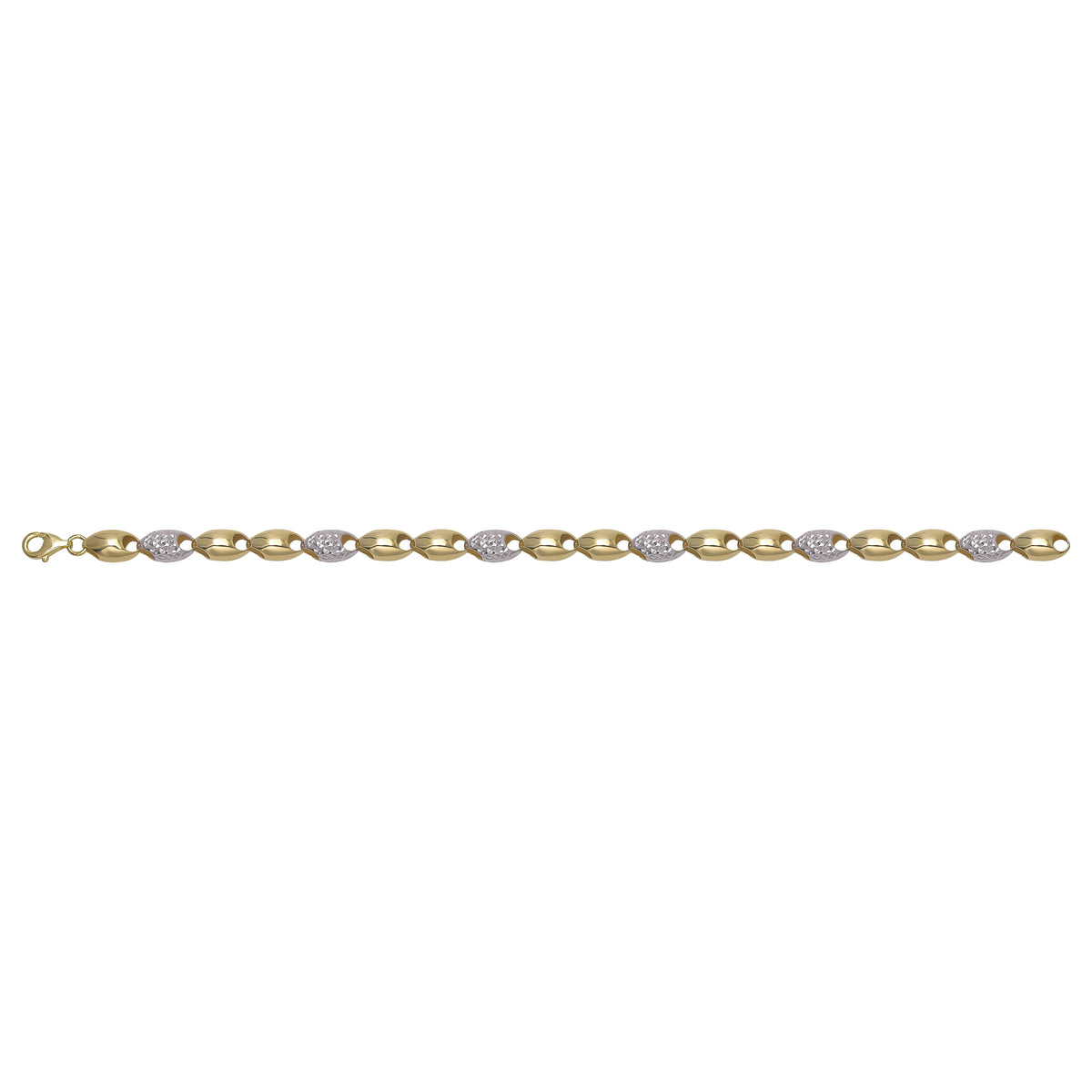 Solid gold mariner bracelet, 6.65 g — shown square on a plain background.