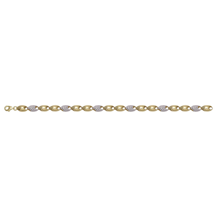 Solid gold mariner bracelet, 6.65 g — shown square on a plain background.