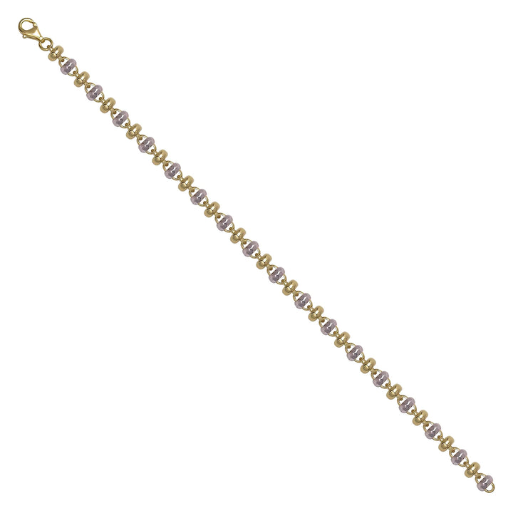 Solid gold bead bracelet, 5.25 g — shown at an angle across the frame.