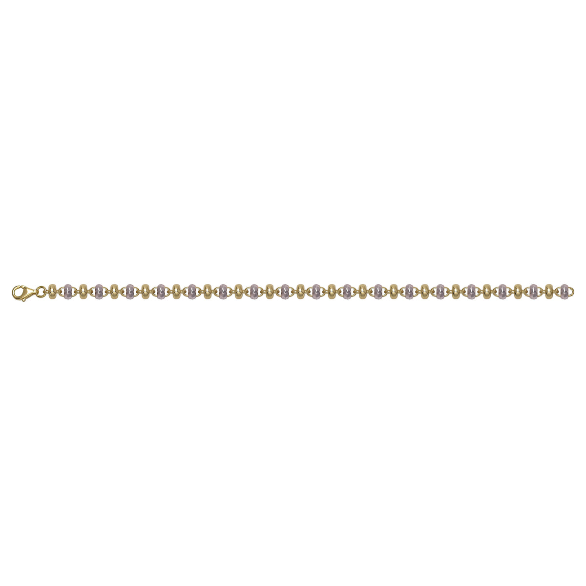 Solid gold bead bracelet, 5.25 g — shown square on a plain background.